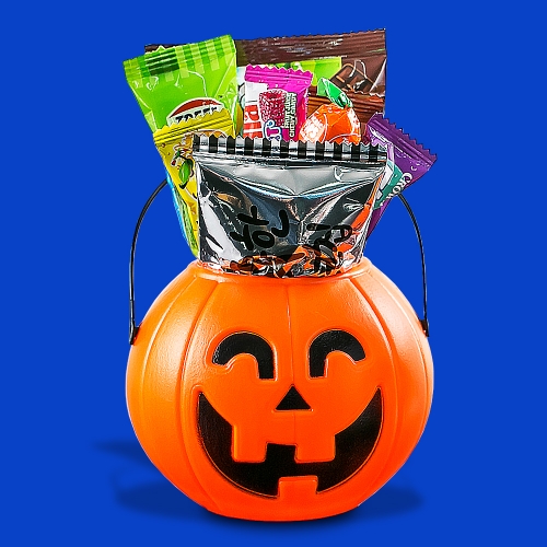 할로윈데이 푸짐 호박 바구니 + 무료라벨 구디백 유치원 어린이집 단체 선물