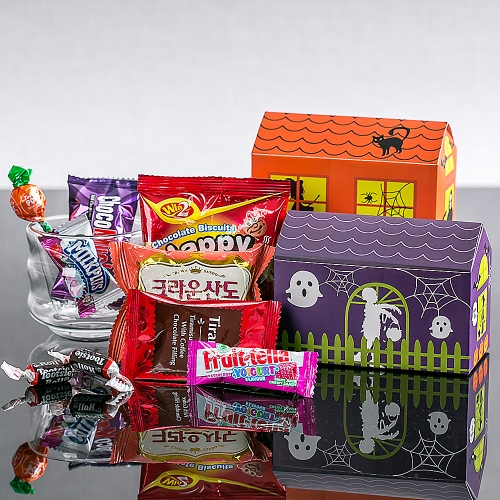 할로윈데이 간식 하우스 + 무료라벨 구디백 유치원 어린이집 단체 선물