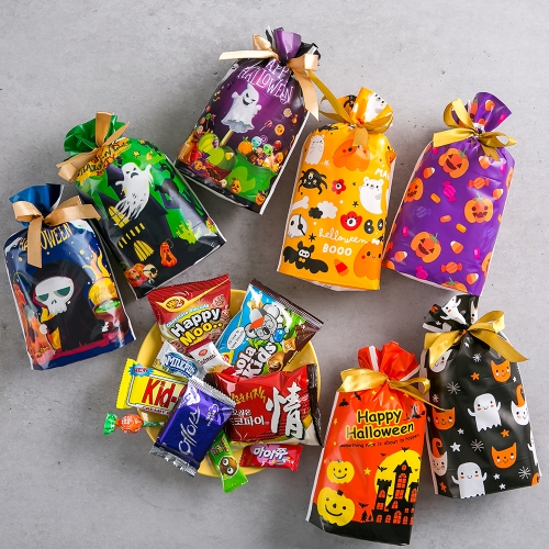 할로윈데이 간식 리본 주머니 + 무료라벨 구디백 유치원 어린이집 단체 선물