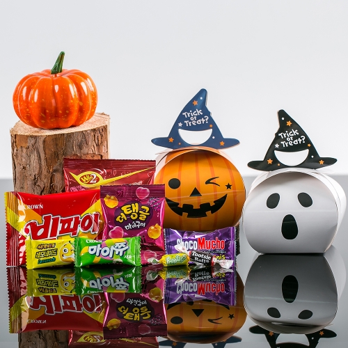 할로윈데이 유령 간식보따리 + 무료라벨 구디백 유치원 어린이집 단체 선물