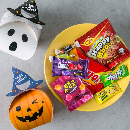 할로윈데이 유령 간식보따리 + 무료라벨 구디백 유치원 어린이집 단체 선물