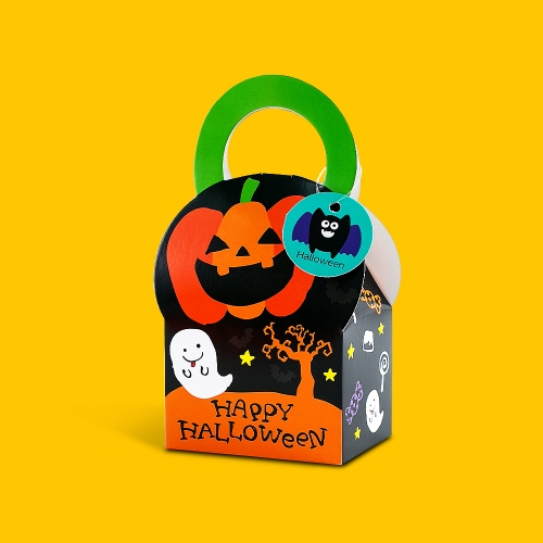 할로윈데이 둥근손잡이 호박 간식백 + 무료라벨 구디백 유치원 어린이집 단체 선물