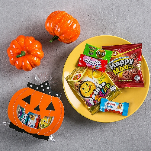 할로윈데이 스마일 호박간식 + 무료라벨 구디백 유치원 어린이집 단체 선물