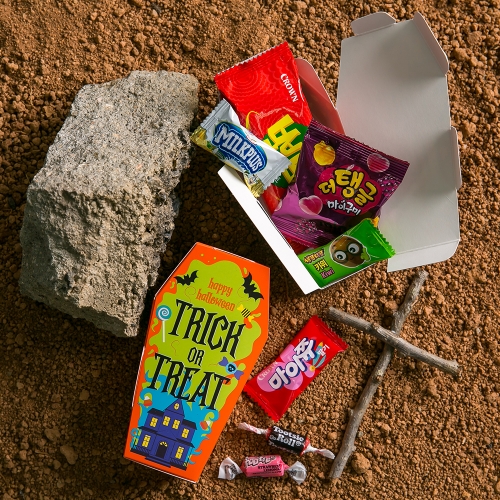 할로윈데이 퍼니 관모양 간식상자 + 무료라벨 구디백 유치원 어린이집 단체 선물