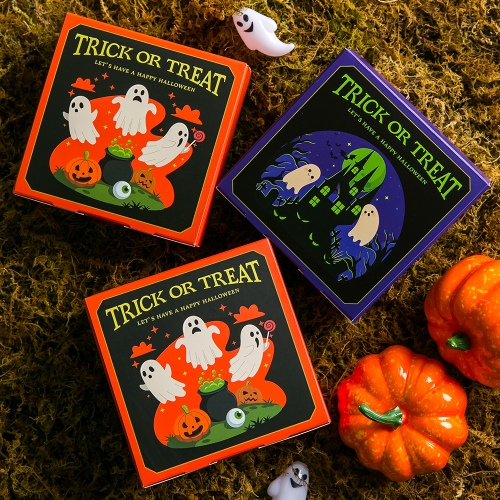 할로윈데이 특별한 사각 간식상자 + 무료라벨 구디백 유치원 어린이집 단체 선물