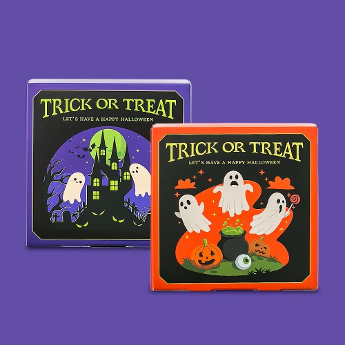 할로윈데이 특별한 사각 간식상자 + 무료라벨 구디백 유치원 어린이집 단체 선물