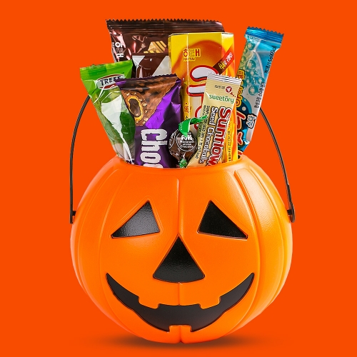 할로윈데이 특대형 호박바구니(100개 한정) + 무료라벨 구디백 유치원 어린이집 단체 선물