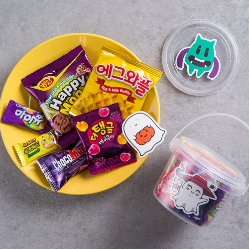 할로윈데이 미니 바스켓 + 무료라벨 구디백 유치원 어린이집 단체 선물