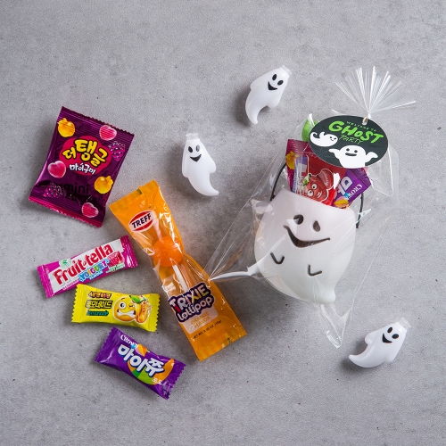 미니 유령 바구니 + 무료라벨 구디백 유치원 어린이집 단체 선물