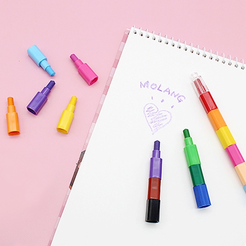 몰랑 12색 블럭색연필(1000원X20개)