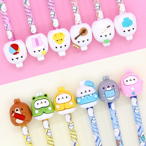 몰랑 베스트 피규어 연필세트 6본 2탄(3500원X12개)