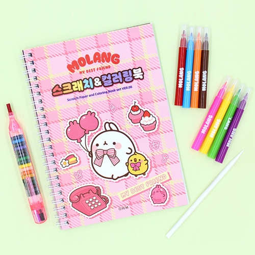 몰랑 스크래치&컬러링북 6탄(4000원X10개)