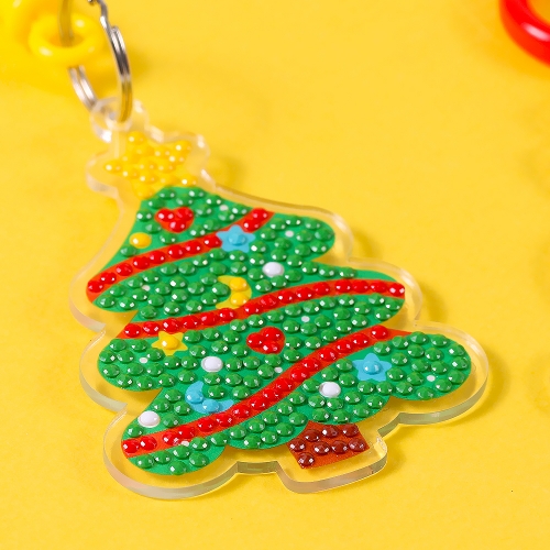 크리스마스 보석십자수 키링 4종