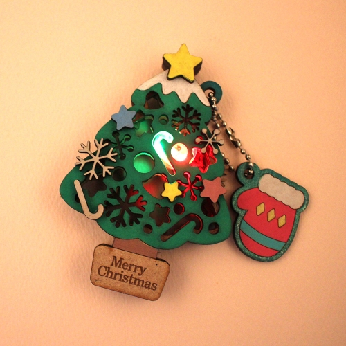 우드 DIY 무드등 크리스마스 산타 (촛불포함) MDF조립 키트