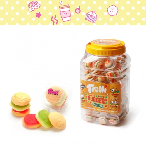TROLLI 트롤리 미니 버거 젤리 90입 900g 대용량 햄버거 스타믹스 과일 구미 크리스마스 할로윈 어린이날 선물