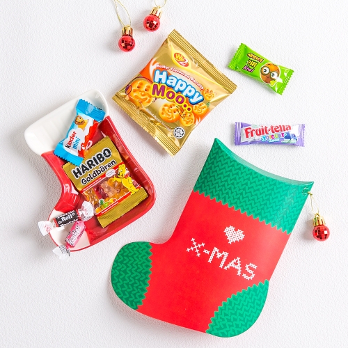 겨울 크리스마스 선물 포근한 양말 간식 구디백 + 무료라벨 유치원 어린이집 단체 선물