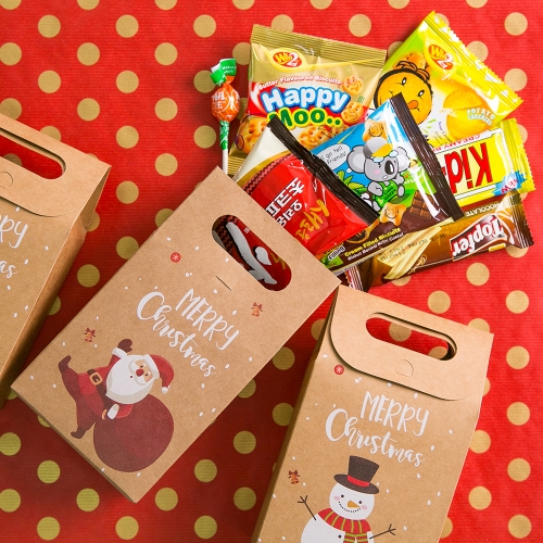 겨울 크리스마스 선물 모던 겨울 크라 간식 구디백 + 무료라벨 유치원 어린이집 단체 선물
