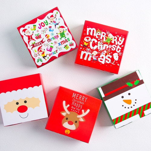 겨울 크리스마스 선물 특별한 사각 간식상자 구디백 + 무료라벨 유치원 어린이집 단체 선물