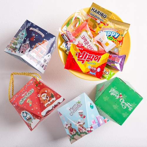 겨울 크리스마스 선물 블링블링 손잡이 간식 구디백 + 무료라벨 유치원 어린이집 단체 선물