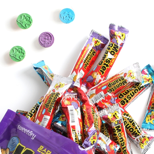 할로윈사탕 몬스터스탬프캔디 70개세트