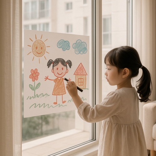 [베베스쿨] 유아 어린이 아이방 붙이는 칠판 화이트보드 24매 대용량