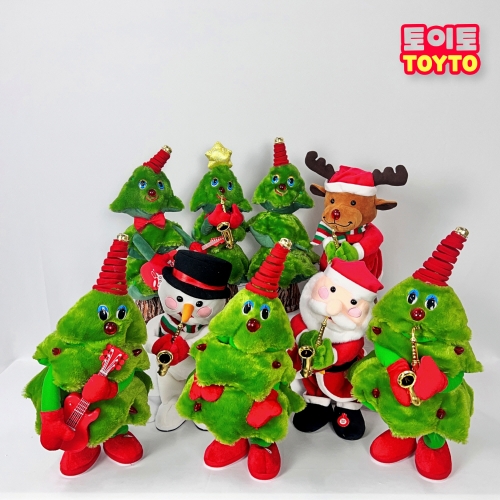 크리스마스 춤추는 트리인형 9종 산타 루돌프 눈사람