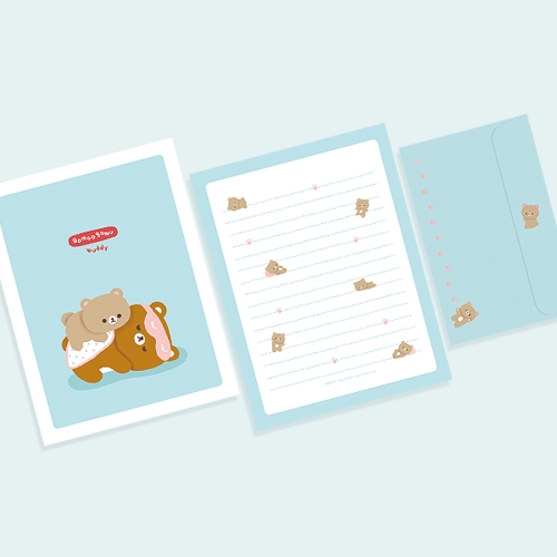 [FL-116-2] 고무고무 버디 편지지