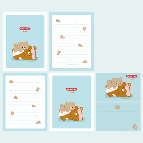 [FL-116-2] 고무고무 버디 편지지