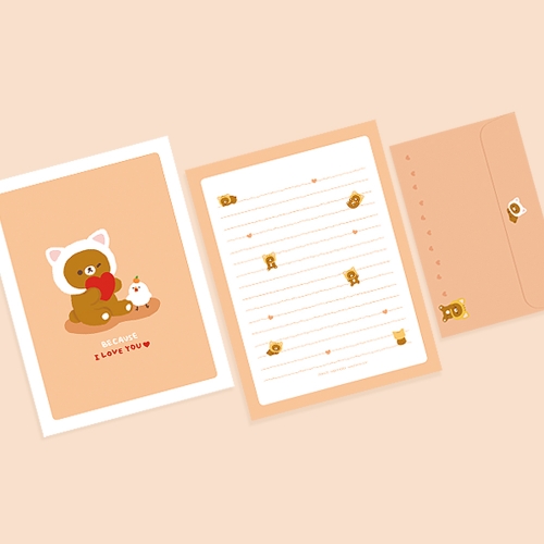 [FL-116-4] 고무고무 버디 편지지