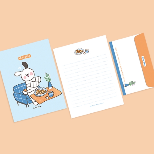 [FL-117] 몽 포트 편지지 (4종 1세트)