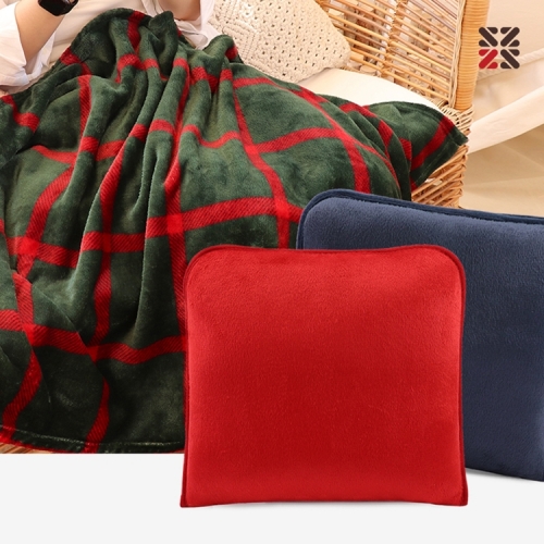 따뜻한 담요 무릎담요 크리스마스 패턴 노아 극세사 담요 벨벳 쿠션 파우치 세트