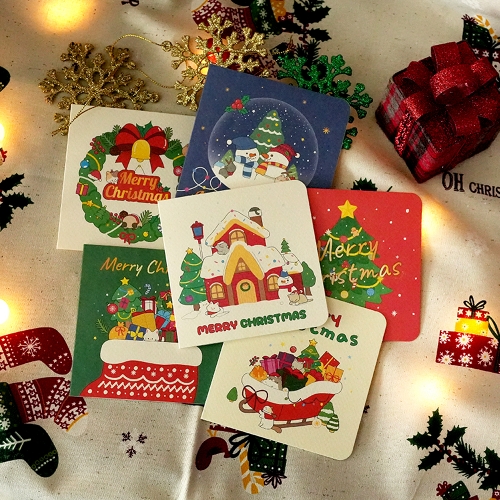 냥냥 크리스마스 카드 6종(1000원X30개)