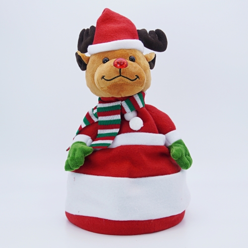 크리스마스 춤추는 모자 3종 산타 눈사람 루돌프 움직이는 댄싱인형 모자