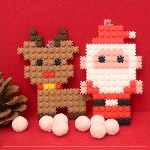 디폼 블록 크리스마스 키링(4종 택1)