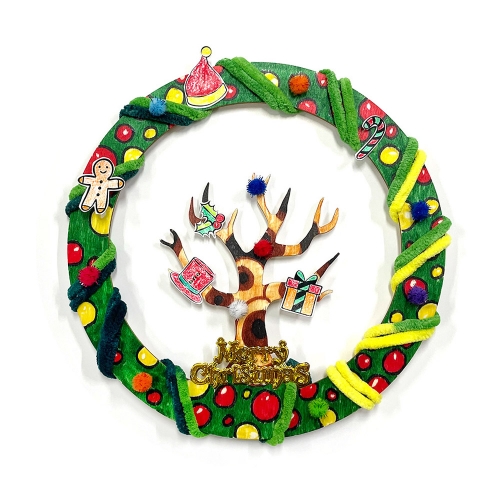 크리스마스나무 리스 만들기