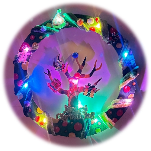 크리스마스나무 리스 만들기