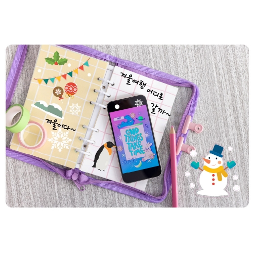 겨울 장식 스티커(3매)