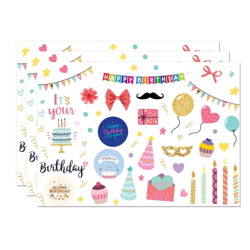 행사용/어린이날 생일 축하 답례 크리스마스 입학축하/스티커(3매)