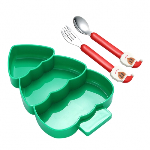 [키즈비전] 트리3단접시수저포크세트