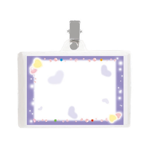 [무한] 집게형 명찰 4종 (10개/봉) 핑크 노랑 파랑 보라