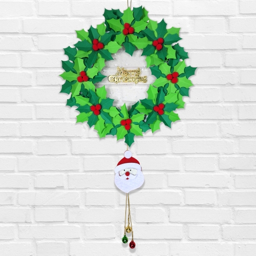 만들기 크리스마스 도어벨 리스