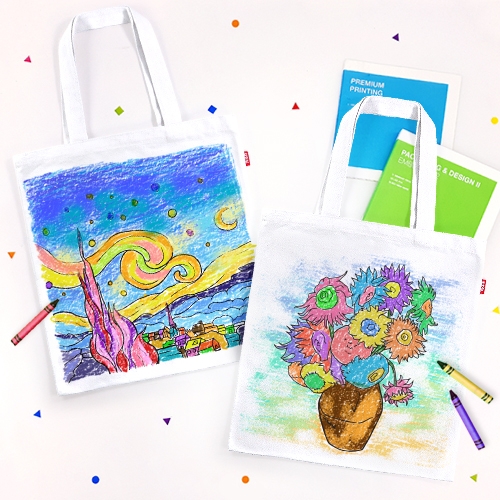 [하하당] 더큰 명화 컬러링 에코백 (2종 택1)