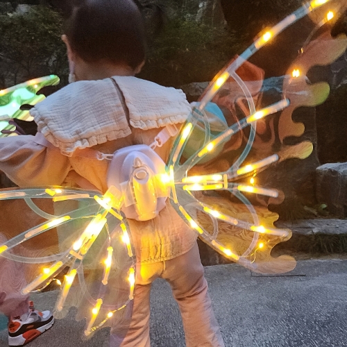 LED 움직이는 나비 요정 날개 어린이 강아지 장난감 천사 할로윈 코스튬 DIY 소품 선물