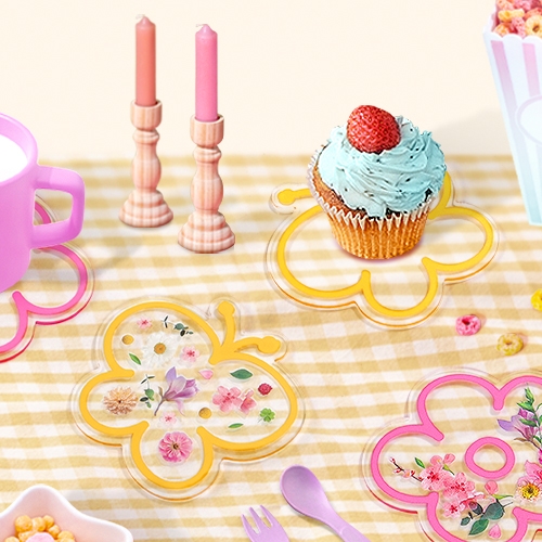 [하하당] 봄꽃 아크릴 티코스터 (2종 택1)