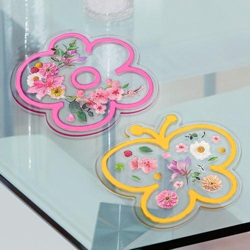 [하하당] 봄꽃 아크릴 티코스터 (2종 택1)