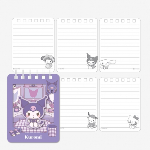 산리오캐릭터즈 입체 핸디 수첩 스프링 수첩 휴대용 미니 단어장