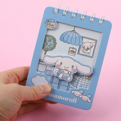 산리오캐릭터즈 입체 핸디 수첩 스프링 수첩 휴대용 미니 단어장