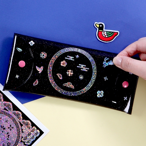 [하하당] 전통 자개 반짝이 필통