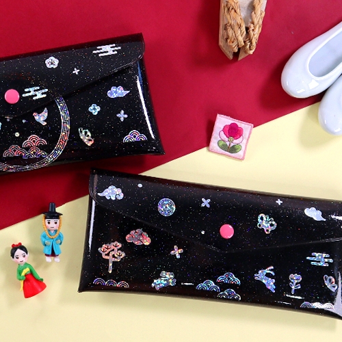 [하하당] 전통 자개 반짝이 필통