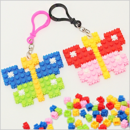 디폼 블록 나비 키링(2개)